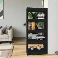  Book Cabinet/Room Divider Black 60x30x135 cm Engineered Wood