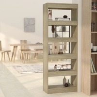  Book Cabinet/Room Divider Sonoma Oak 60x30x166 cm Engineered Wood