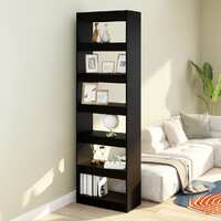  Book Cabinet/Room Divider Black 60x30x198 cm