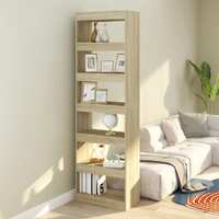  Book Cabinet/Room Divider Sonoma Oak 60x30x198 cm