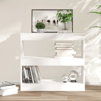  Book Cabinet/Room Divider White 80x30x72 cm