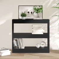  Book Cabinet/Room Divider Black 80x30x72 cm
