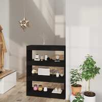  Book Cabinet/Room Divider Black 80x30x103 cm Engineered wood