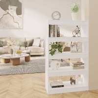  Book Cabinet/Room Divider White 80x30x135 cm Engineered Wood