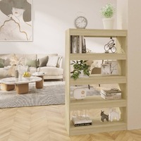  Book Cabinet/Room Divider Sonoma Oak 80x30x135 cm Engineered Wood