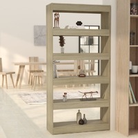  Book Cabinet/Room Divider Sonoma Oak 80x30x166 cm Engineered Wood