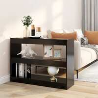  Book Cabinet/Room Divider Black 100x30x72 cm