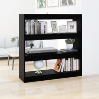  Book Cabinet/Room Divider Black 100x30x103 cm