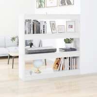  Book Cabinet/Room Divider High Gloss White 100x30x103 cm