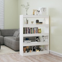  Book Cabinet/Room Divider High Gloss White 100x30x135 cm
