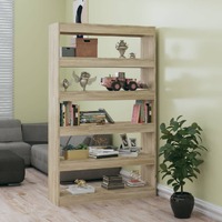  Book Cabinet/Room Divider Sonoma Oak 100x30x166 cm