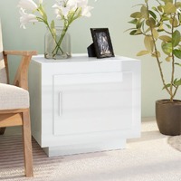  Coffee Table High Gloss White 51x50x45 cm Engineered Wood