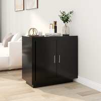  Sideboard Black 80x40x75 cm Engineered Wood