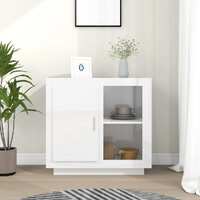  Sideboard High Gloss White 80x40x75 cm