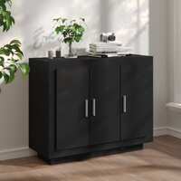 Sideboard Black 92x35x75 cm Engineered Wood