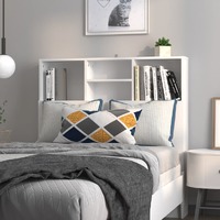  Headboard Cabinet White 100 cm