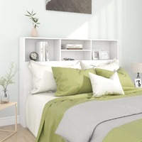  Headboard Cabinet White 140 cm