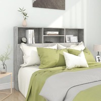  Headboard Cabinet Concrete Grey 140 cm
