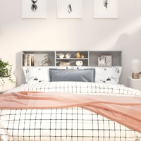  Headboard Cabinet Concrete Grey 180 cm