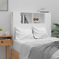  Headboard Cabinet White 100 cm