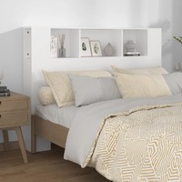  Headboard Cabinet White 140 cm