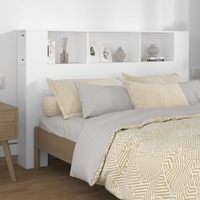  Headboard Cabinet White 160 cm
