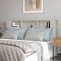  Headboard Cabinet Concrete Grey 180 cm