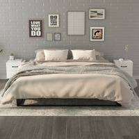  Bedside Cabinets 2pcs White 40x35x47.5 cm