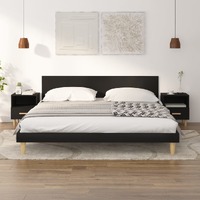  Bedside Cabinets 2 pcs Black 40x35x47 cm