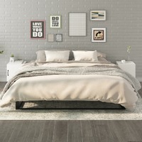  Bedside Cabinets 2 pcs White Engineered Wood