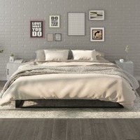  Bedside Cabinets 2 pcs Concrete Grey Engineered Wood