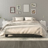  Bedside Cabinets 2 pcs High Gloss White Engineered Wood