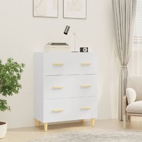  Sideboard White 70x34x90 cm Engineered Wood