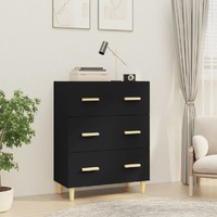  Sideboard Black 70x34x90 cm Engineered Wood
