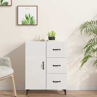  Sideboard High Gloss White 69.5x34x90 cm Engineered Wood