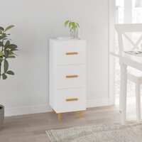  Sideboard White 34.5x34x90 cm Engineered Wood