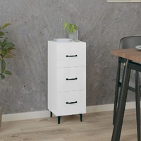  Sideboard High Gloss White 34.5x34x90 cm Engineered Wood