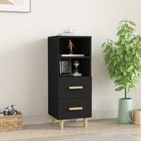  Sideboard Black 34.5x34x90 cm Engineered Wood