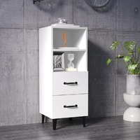  Sideboard White 34.5x34x90 cm Engineered Wood