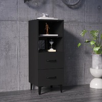  Sideboard Black 34.5x34x90 cm Engineered Wood