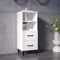  Sideboard High Gloss White 34.5x34x90 cm Engineered Wood