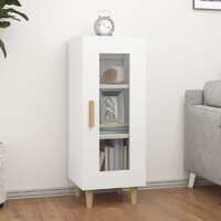  Sideboard High Gloss White 34.5x34x90 cm Engineered Wood