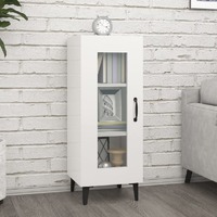  Sideboard High Gloss White 34.5x34x90 cm Engineered Wood