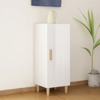  Sideboard High Gloss White 34.5x34x90 cm Engineered Wood
