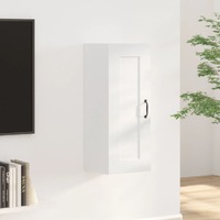  Hanging Cabinet High Gloss White 35x34x90 cm Engineered Wood