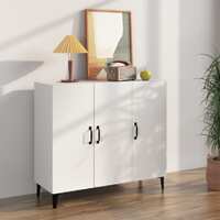  Sideboard White 90x34x80 cm Engineered Wood