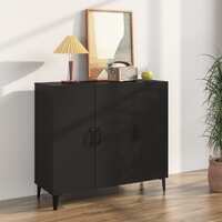  Sideboard Black 90x34x80 cm Engineered Wood