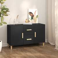  Sideboard Black 100x36x60 cm Engineered Wood