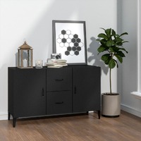  Sideboard Black 100x36x60 cm Engineered Wood