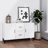  Sideboard High Gloss White 100x36x60 cm Engineered Wood